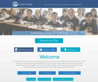 Stpius-X.com(Pius X Catholic School) Screenshot