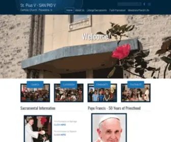 StpiusvChurch.com(Pius V Catholic Church) Screenshot