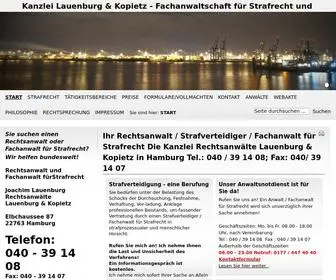 Strafrecht-Anwalt-Hamburg.de(Kanzlei Lauenburg & Kopietz) Screenshot