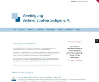 StrafVerteidiger-Berlin.de(Vereinigung Berliner Strafverteidiger e) Screenshot