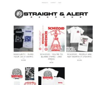 Straightandalert.com(STRAIGHT & ALERT records as a label and mailorder) Screenshot