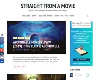Straightfromamovie.com(Pensive Thoughts on Paper) Screenshot