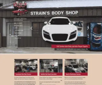 Strainsbodyshop.com(Strain's Body Shop & Auto Mechanical Repair) Screenshot