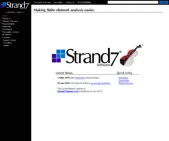 Strand7.com(Strand7 Finite Element Analysis Software. Strand7's fully) Screenshot