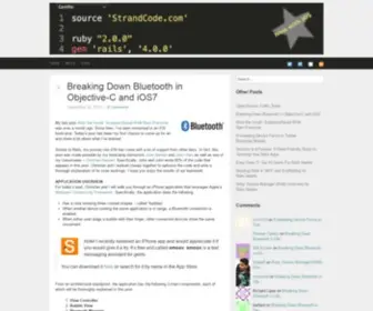 Strandcode.com(Mike Strand writing code and stuff) Screenshot