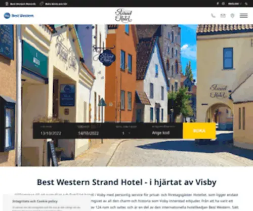 Strandhotel.se(Hotell Visby innerstad på Gotland) Screenshot