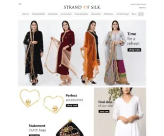 Strandofsilk.com(Shop Indian Fashion Designers and Indian Bridal Clothes at strandofsilk.com) Screenshot