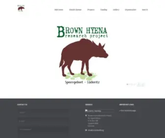 Strandwolf.org(The Brown Hyena Research Project) Screenshot