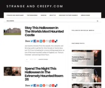 Strangeandcreepy.com(Strange And) Screenshot