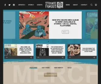 Strangefamousrecords.com(Strange Famous Records) Screenshot