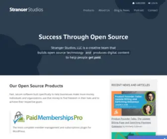 Strangerstudios.com(Success Through Open Source We're a creative team) Screenshot