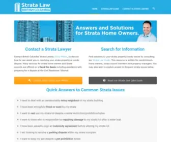 Stratalaw.ca(Strata Law British Columbia) Screenshot