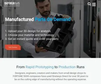 Stratasysdirect.com(Stratasys Direct Manufacturing) Screenshot