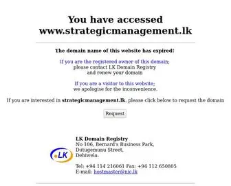 Strategicmanagement.lk(Strategicmanagement) Screenshot