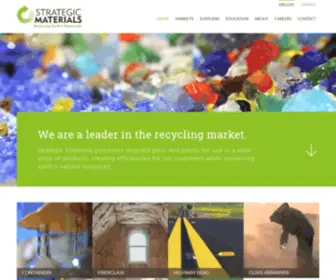 Strategicmaterials.com(Recycled Glass Leader) Screenshot