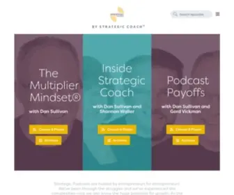 StrategicPodcasts.com(Strategic Coach Podcasts) Screenshot