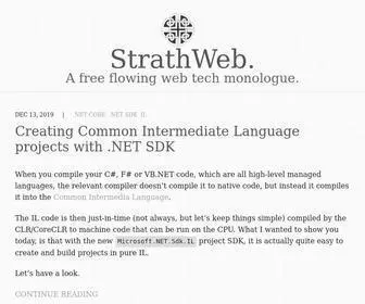 Strathweb.com(A free flowing tech monologue) Screenshot