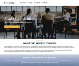 Stratiset.com(Content marketing for tech companies) Screenshot