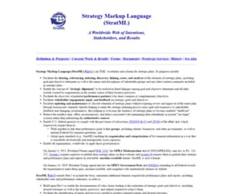 Stratml.us(Strategy Markup Language (StratML)) Screenshot