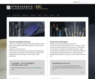 Strauss-CO.com(Strauss & Co Homepage Dental & Industrial Tools) Screenshot