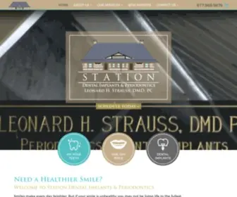 Straussdmd.com(Station Dental Implants & Periodontics) Screenshot