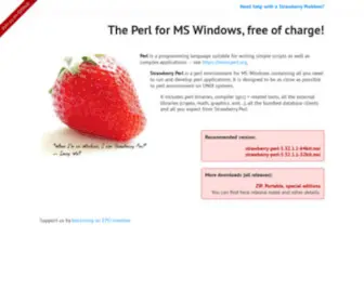 Strawberryperl.com(Strawberry Perl for Windows) Screenshot