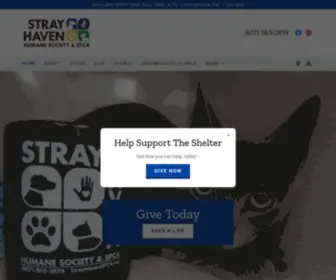 Strayhavenspca.org(Stray Haven Humane Society & SPCA) Screenshot