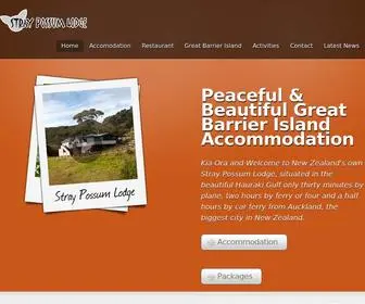 Straypossum.co.nz(Great Barrier Island Accommodation) Screenshot