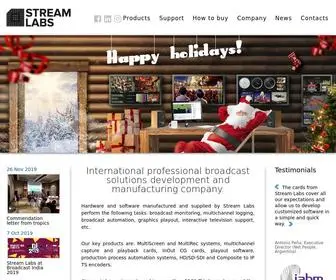 Stream-Labs.com(Video software and hardware solutions for television studios) Screenshot