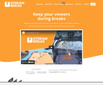 Streambreak.tv(Making breaks and ads fun) Screenshot