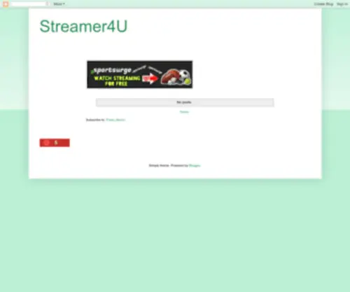 Streamer4U.tk(Streamer4U) Screenshot