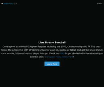 Streamfooty.co.uk(Live Stream Football) Screenshot