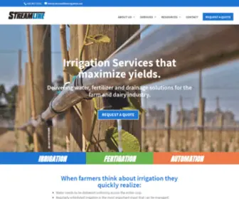 Streamlineag.com(Streamline Irrigation) Screenshot