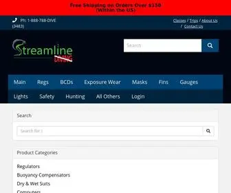 Streamlinediving.com(Stream Line Diving) Screenshot