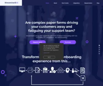 Streamlineid.com.au(AML/CTF Customer Onboarding Digital Transformation Forms) Screenshot