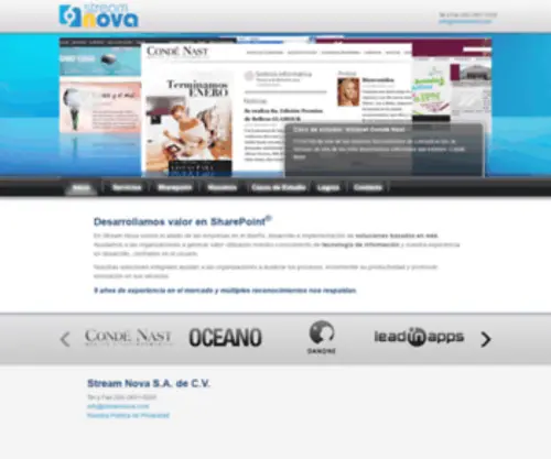 Streamnova.com(Portales, Intranets y Aplicaciones empresariales) Screenshot