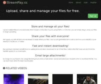 Streamplay.cc(Share and manage your files for free) Screenshot