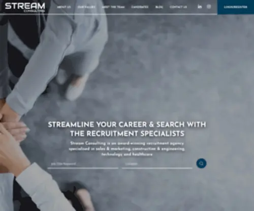 Streamrecruitment.com.au(Streamline Your Career & Search with The Recruitment Specialists) Screenshot