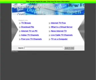 Streamtofile.com(The Leading Stream to File Site on the Net) Screenshot