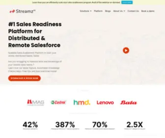 Streamz.ai(Sales Enablement at Scale Streamz) Screenshot