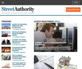 Streetauthority.com(Independent Guidance for Profitable Investing) Screenshot