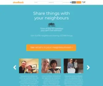 Streetbank.com(Share things with your neighbours) Screenshot