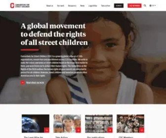 Streetchildren.org(Consortium for Street Children) Screenshot