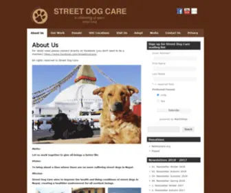 Streetdogcare.org(Street Dog Care) Screenshot