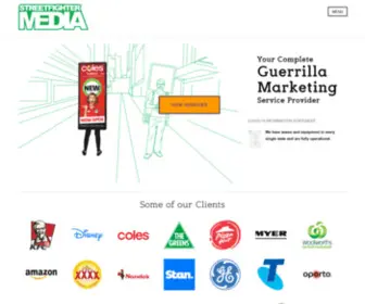 Streetfightermedia.com.au(We are a direct provider of guerrilla marketing services across Australia > > 17+ Services) Screenshot