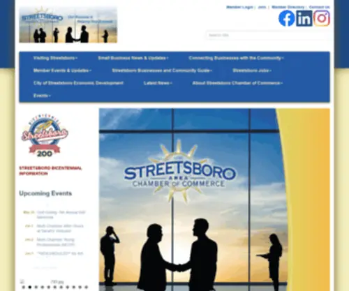 Streetsborochamber.org(Streetsboro Area Chamber of Commerce) Screenshot