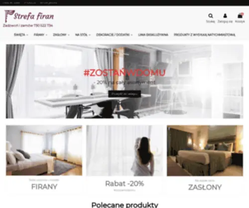 Strefa-Firan.pl(Nowoczesne firany i zasłony) Screenshot