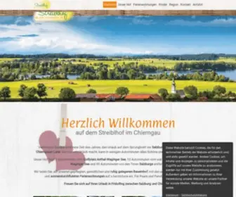 Streiblhof.de(Willkommen Ferienparadies Streiblhof im Chiemgau) Screenshot