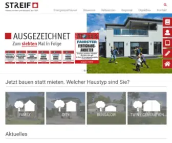 Streif.de(STREIF Haus: Ihr Fertighaus Spezialist fürs Energiesparhaus) Screenshot