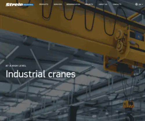 Streleindustrial.com(Cranes services and modernisation. Overhead travelling cranes and Jib cranes made) Screenshot